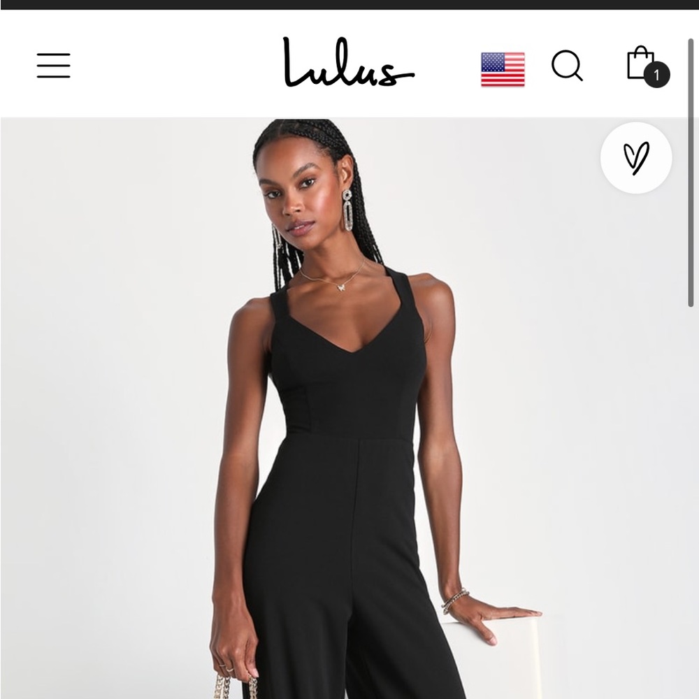 Oh-So Flirty Black Sleeveless Tie-Back Jumpsuit